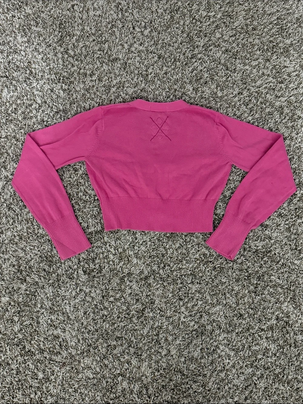 GAP GIRL's Argyle Short Cardigan Pink Sweater